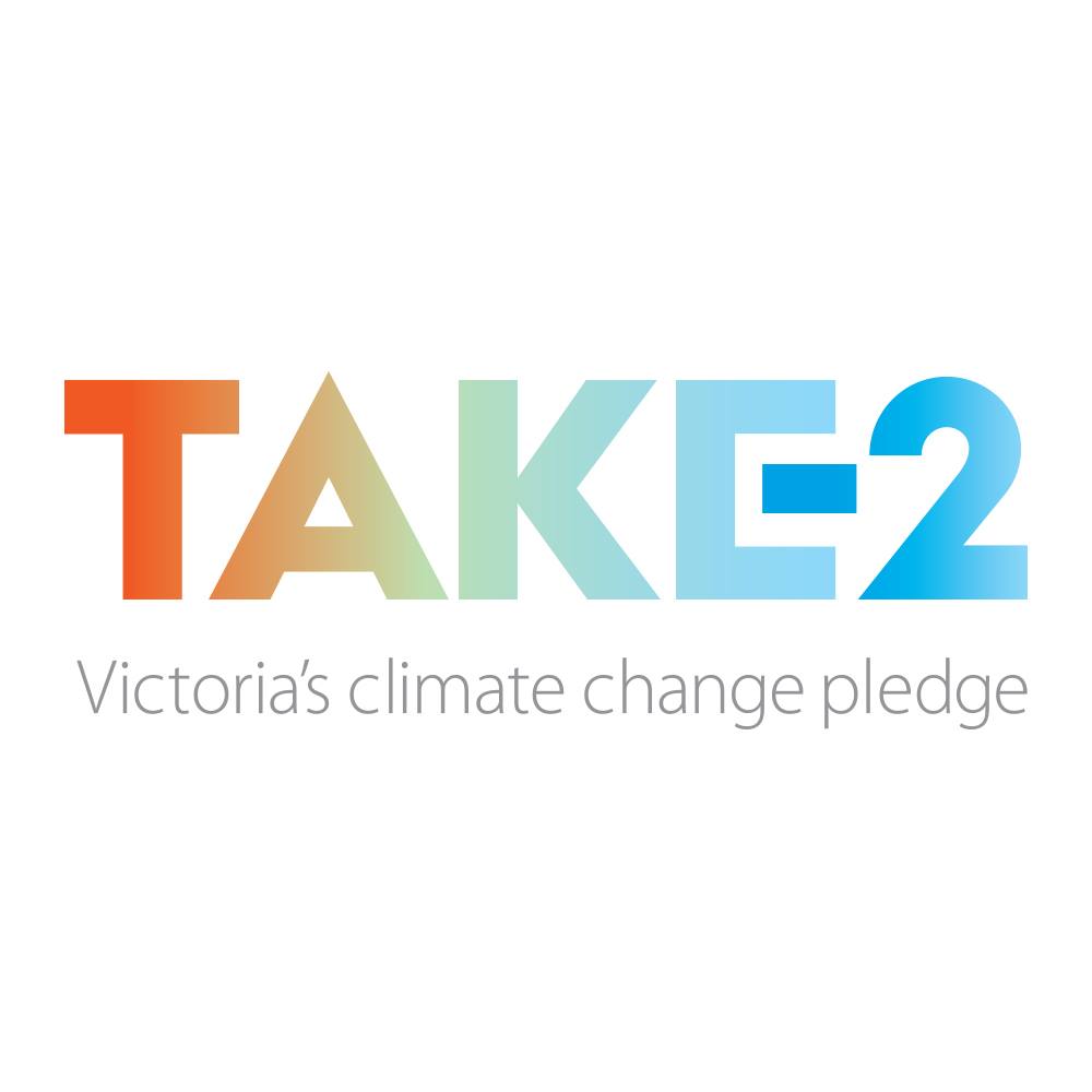TAKE2 Victoria's climate change pledge logo